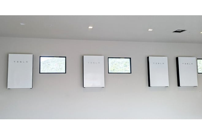 Four Tesla Powerwalls