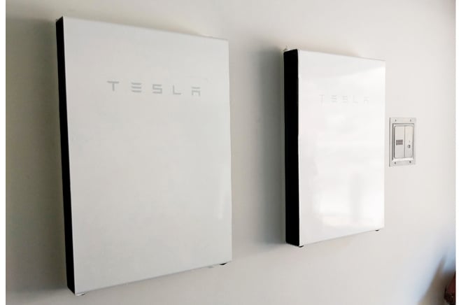 Two Floating Powerwalls