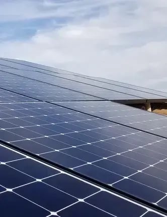 close up of solar panels