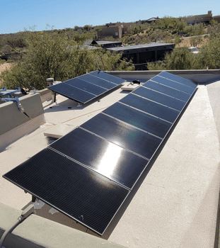 solar panels on flat roof in arizona