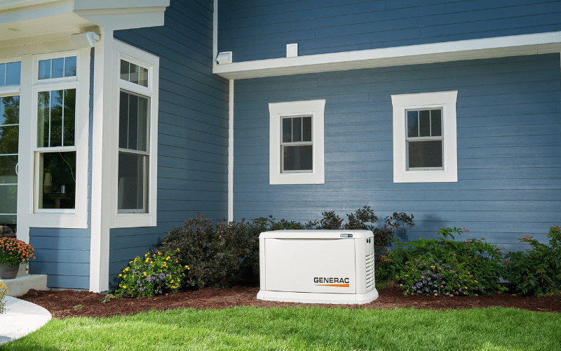 generac battery in front of house
