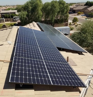 solar energy system on arizona roof