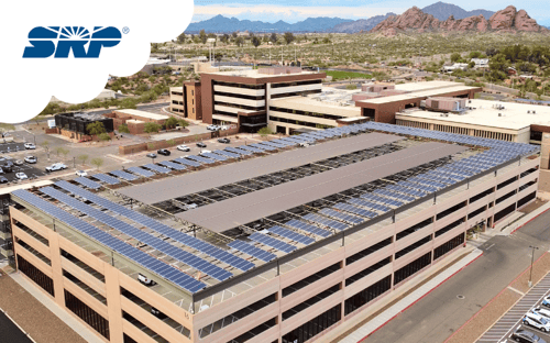 srp headquarters with sun valley solar panels on the roof