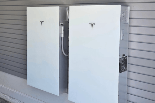 two tesla powerwalls v3